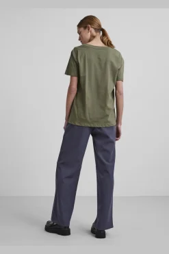 Pcria Ss V-Neck Solid Tee*Pieces Discount