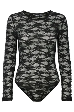 Pcrillo Flower Lace Ls Bodystocking*Pieces Discount