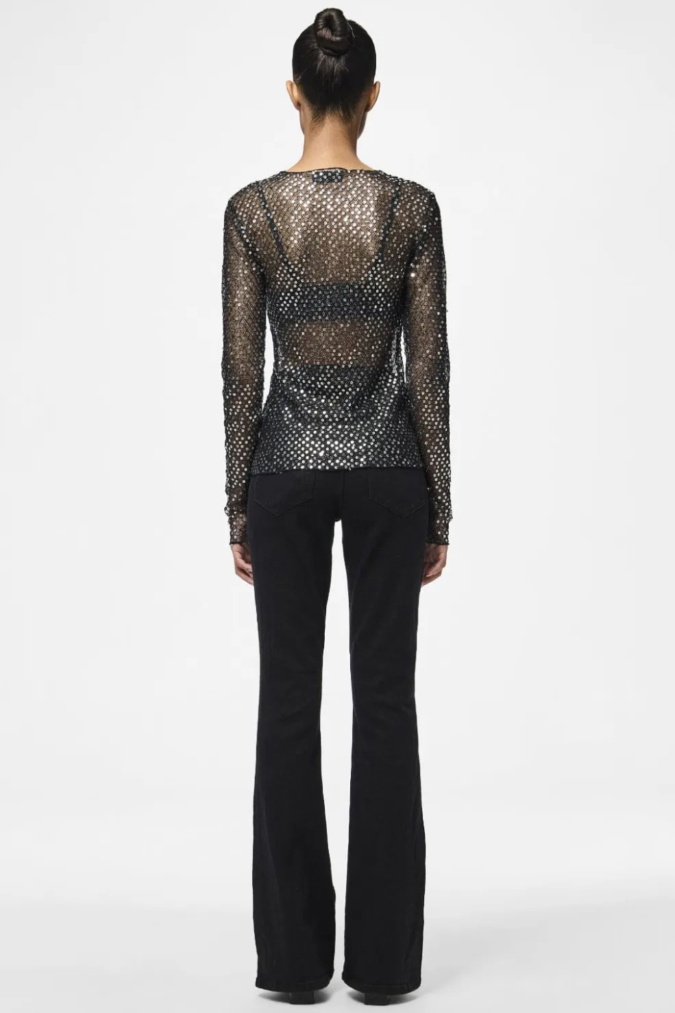 Pieces Pcrissi Ls Sequins Top< T-Shirts & Toppe