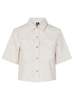 Pieces Pcsalume Ss Denim Shirt< Bluser & Skjorter|Ammevenligt Tøj