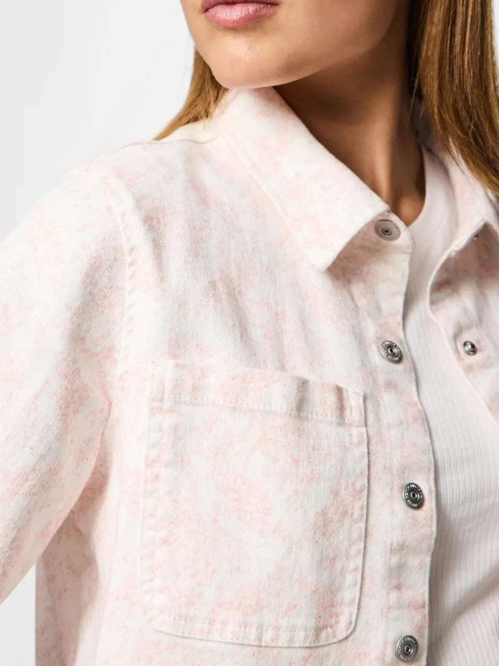Pieces Pcsalume Ss Denim Shirt< Bluser & Skjorter|Ammevenligt Tøj