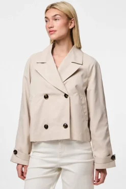 Pcscarlett Ls Short Trenchcoat*Pieces Outlet
