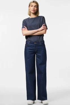 Pieces Pcselma Lw Wide Jeans Rinse< Bukser, Jeans & Leggings