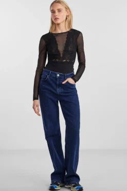 Pieces Pcsicca Ls Bodystocking< Bluser & Skjorter|Nattøj & Lingeri