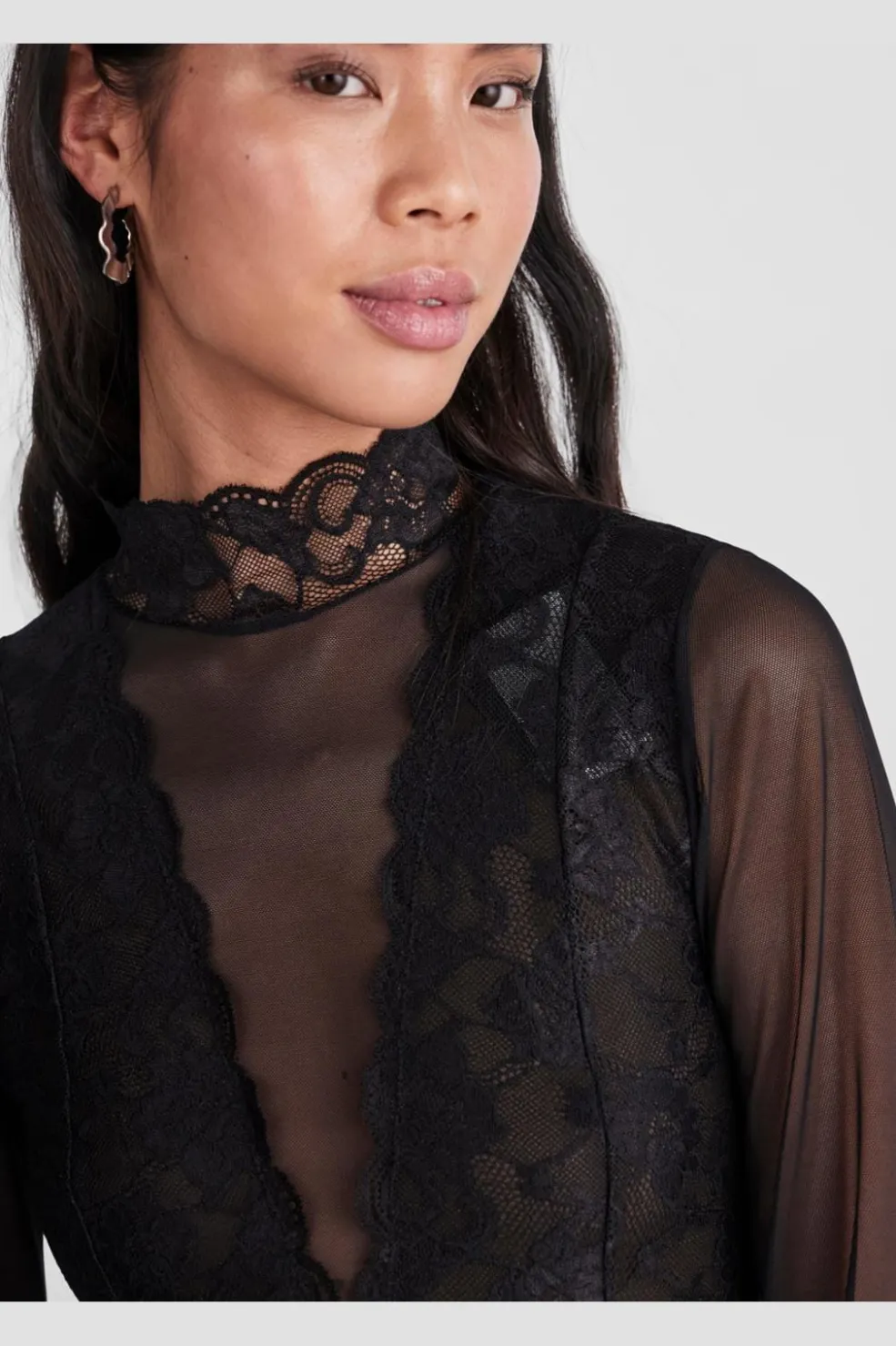 Pcsicca Ls High Neck Bodystocking*Pieces Online