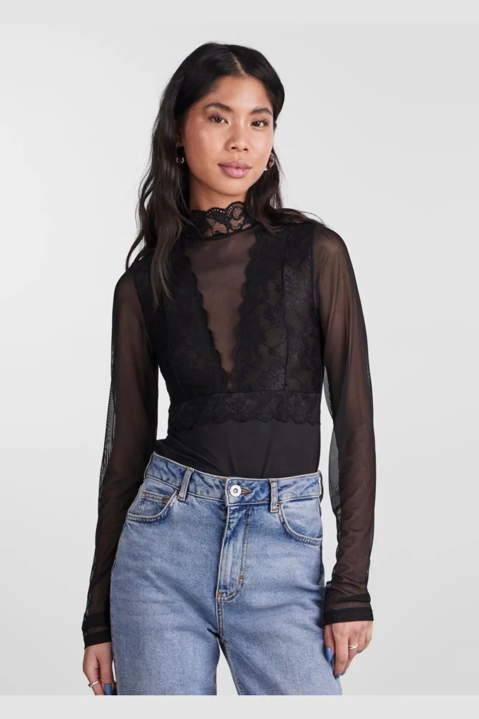 Pcsicca Ls High Neck Bodystocking*Pieces Online