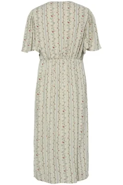 Pctaitlyn Ss V-Neck Midi Dress*Pieces Clearance