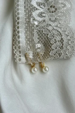 Pearl And Stone Earing*Mellow Moon Online