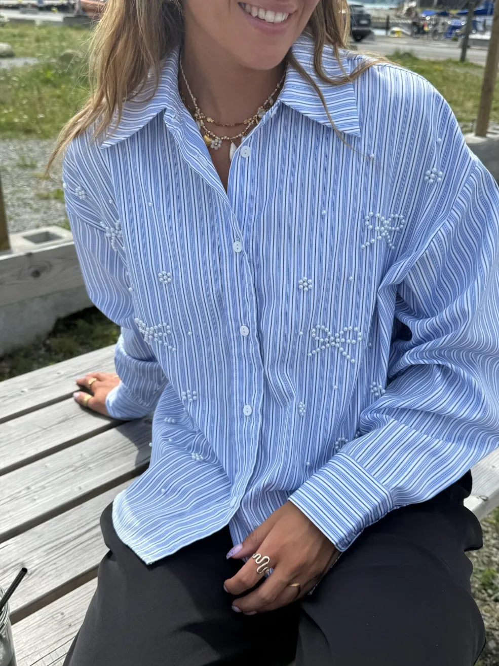 Pearl Bow Shirt 160786C*Dear Molly Discount