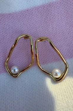 Pearl Earring E0991678*Mellow Moon Online
