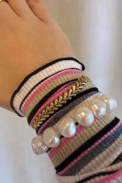 Perlearmbånd m. Forgyldt Perle*Mellow Moon Clearance