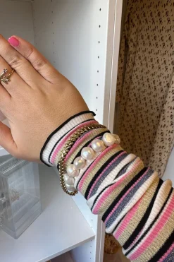 Perlearmbånd m. Forgyldt Perle*Mellow Moon Clearance