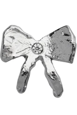 Stine A Petit Bow Earring With Stone Silver< Øreringe