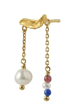 Stine A Petit gold splash Earring Chains & French Kiss 1306-02-S< Øreringe