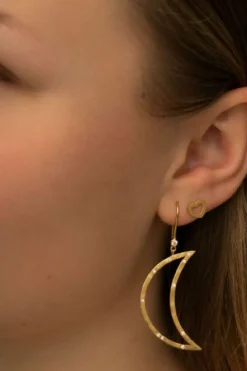 Petit Open Love Heart Earring Goldenen*Stine A Sale