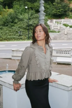 Petrine Embroidery Blouse 161136*Neo Noir Sale