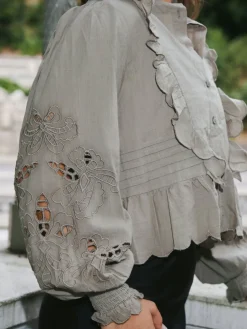 Petrine Embroidery Blouse 161136*Neo Noir Sale