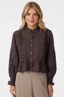 Neo Noir Petrine Embroidery Blouse 161136< Bluser & Skjorter|Ammevenligt Tøj