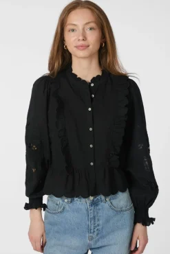 Neo Noir Petrine Embroidery Blouse 161136< Bluser & Skjorter|Ammevenligt Tøj