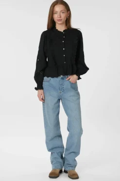 Neo Noir Petrine Embroidery Blouse 161136< Bluser & Skjorter|Ammevenligt Tøj