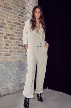 Haute L'Amitié Pielle Structure Boiler Suit HL10483< Jumpsuits