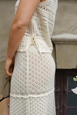 Pillina Crochet Knit Skirt 165220*Neo Noir