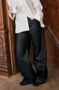 Neo Noir Pinur Faux Leather Pants 164609< Bukser, Jeans & Leggings