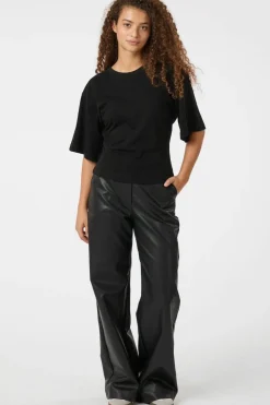 Neo Noir Pinur Faux Leather Pants 164609< Bukser, Jeans & Leggings