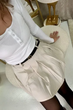 Pleated Trapeze Skirt*A-bee New