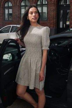 Neo Noir Polkis Small Check Dress 164797< Kjoler