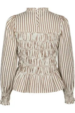Possa Twin Stripe Smock Blouse 165011*Neo Noir