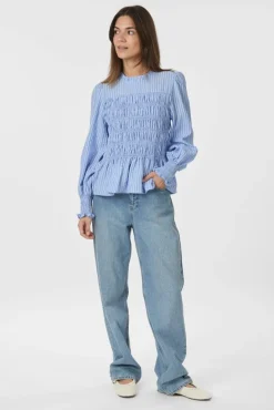 Possa Twist Stripe Blouse 166412*Neo Noir New