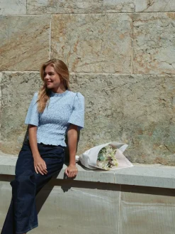 Possini Check Smock Blouse 164800*Neo Noir New