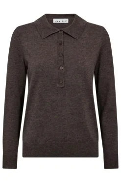 Haute L'Amitié Premiere Ls Polo Knit HL10004< Bluser & Skjorter|Strik