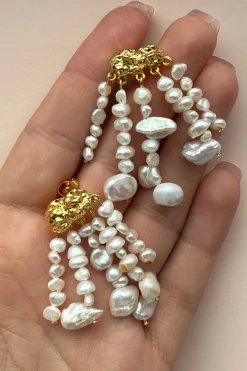 Mellow Moon Ørestik Med 5 Rækker< Øreringe