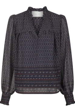 Rhia Border Pattern Blouse 163994*Neo Noir New