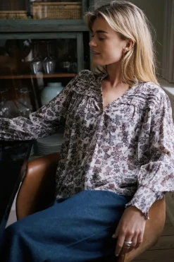 Neo Noir Rhia Drapy Ivy Blouse 163797< Bluser & Skjorter|Ammevenligt Tøj