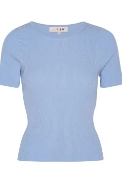 Rib Knit Short Sleeve Top*A-View Sale