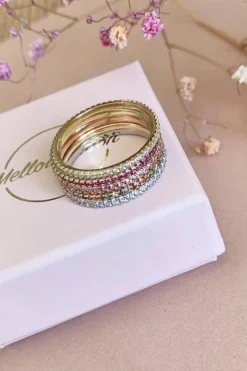 Ringe med sten*Mellow Moon Hot