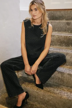 Neo Noir Rissa Bedazzled Denim Top 164461< T-Shirts & Toppe