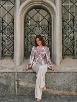 Neo Noir Rista Paisley Drop Blouse 166208< Bluser & Skjorter