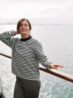 Neo Noir Rivi Stripe Knit Sweater 164957< Strik|Bluser & Skjorter