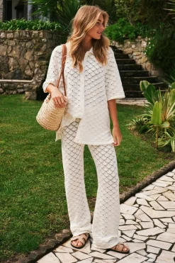 Neo Noir Rizzy Crochet Pants 165218< Bukser, Jeans & Leggings