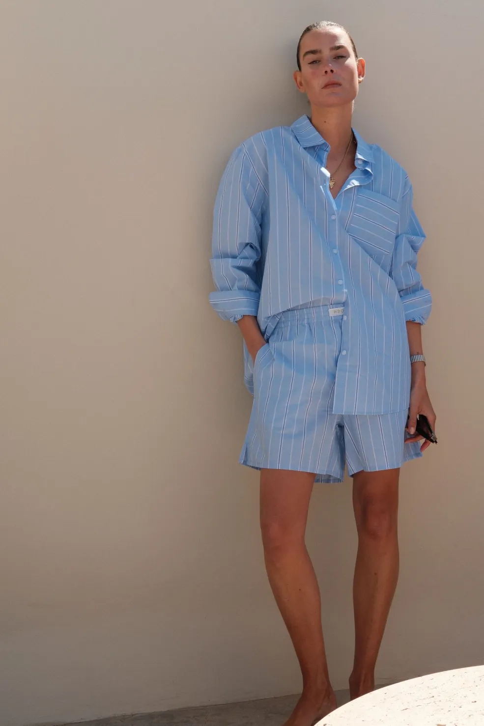 H2O Rønne Essential Pajamas Shirt L/S 101018-2< Bluser & Skjorter|Sæt 🛍️