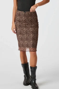 Roa Mesh Leo Skirt 164552*Neo Noir Hot