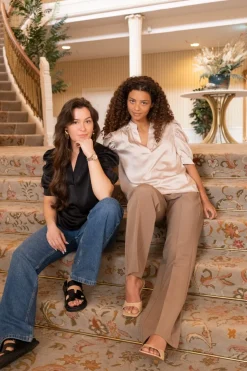 Roella Heavy Sateen Blouse*Neo Noir