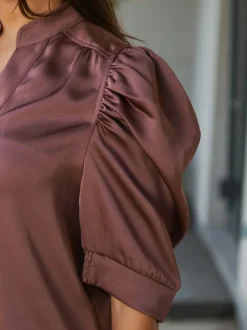 Neo Noir Roella Heavy Sateen Blouse 162590< Sæt 🛍️|Bluser & Skjorter