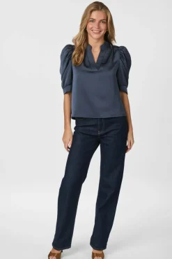 Neo Noir Roella Heavy Sateen Blouse 162590< Bluser & Skjorter