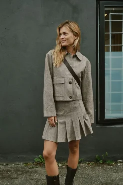 Romana Herringbone Jacket 164892*Neo Noir Sale