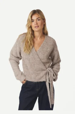 Ronia Fluffy Wrap Knit Cardigan 166619*Neo Noir Hot